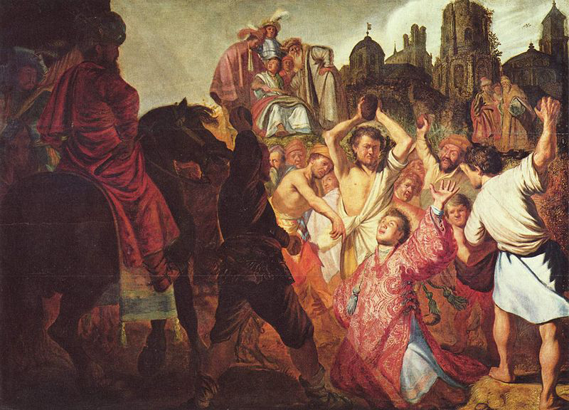 The lapidation of Saint Stephen